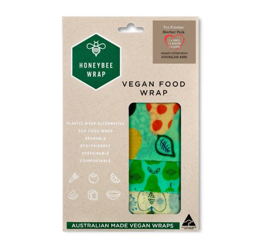 Reusable Vegan Food Wrap - 3 pack